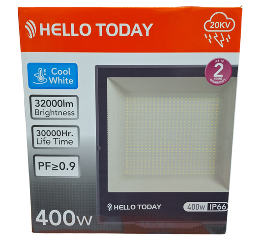 Hello Today Cool White 400 Watt Indoor/outdoor Flood Light - Little Tokyo SA