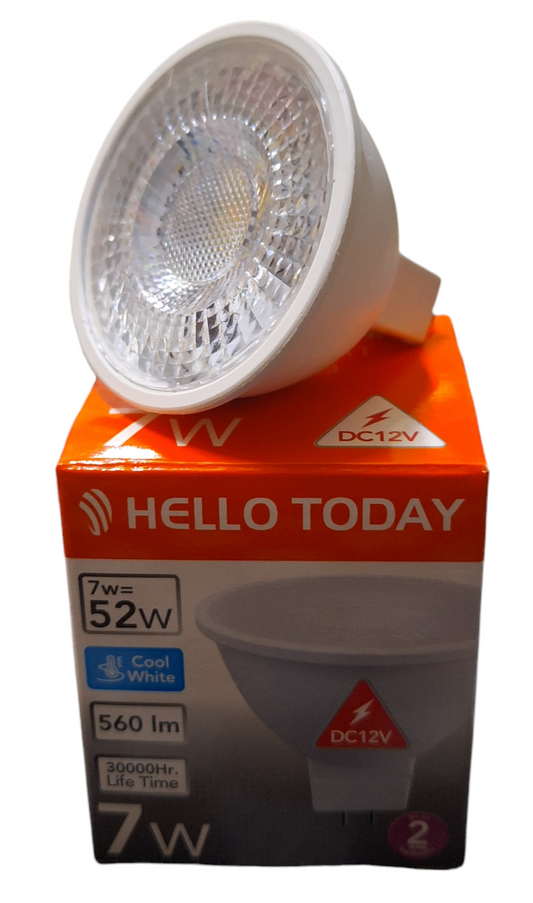 Hello today, 7 watt Cool White Down Light - DC 12V GU5.3 - Little Tokyo SA