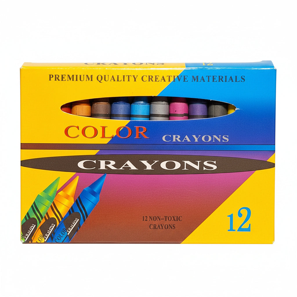 12pc Multicoloured Crayons