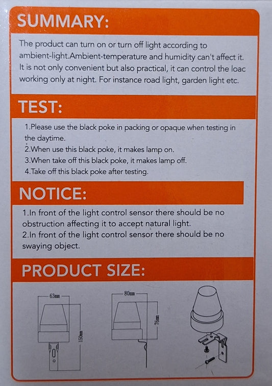 Hello Today 10A Day/Night Sensor - Little Tokyo SA