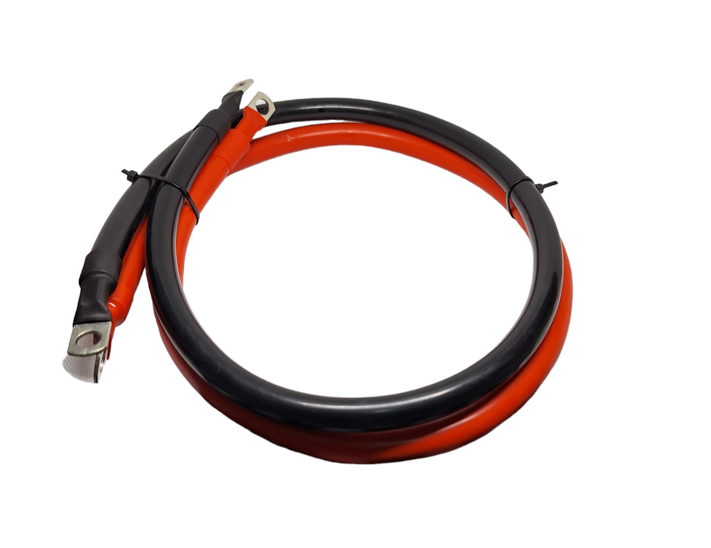 80cm 15mm DC Cables for Inverter/Battery Connections with Lugs - Little Tokyo SA