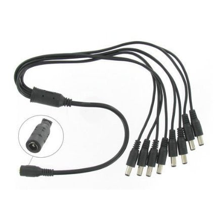 1 Female to 8 Male DC Power Cable Splitter - Little Tokyo SA