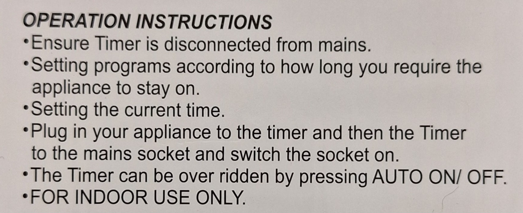Andowl Q-DS115 AC220v Wall Socket Manual Timer - Little Tokyo SA