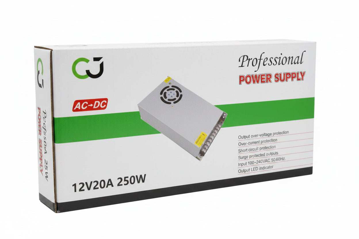 CJ 12V 20A 250W AC-DC Power Supply
