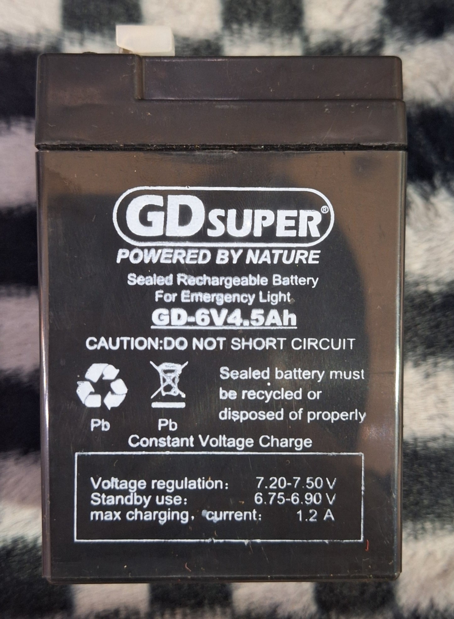 GD-6V 4.5AH Solar Gel Battery - 73x49x110mm - Little Tokyo SA