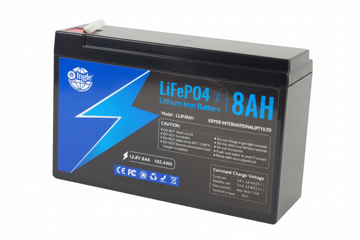 LifeP04 12.8V 8Ah Lithium Iron Battery - Little Tokyo SA