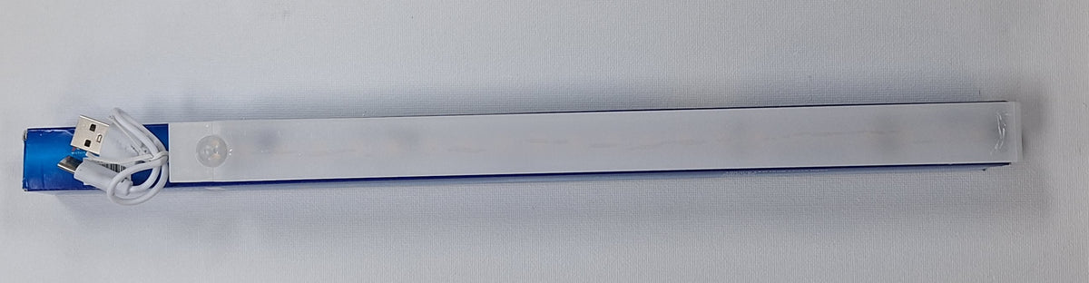 Little Tokyo SA MYT 300mm Rechargeable LED Long Sense Light in warm white, mounted on a wall for illumination.
