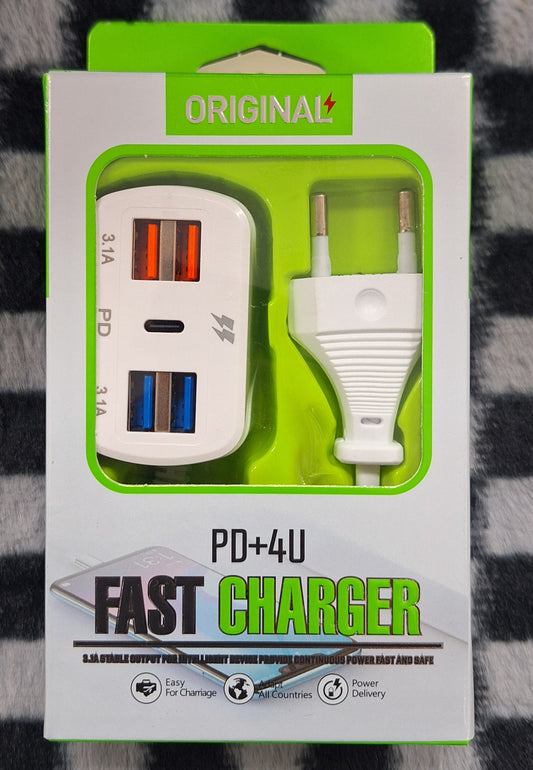 PD 3.1A 4 Port Fast Charger - Little Tokyo SA