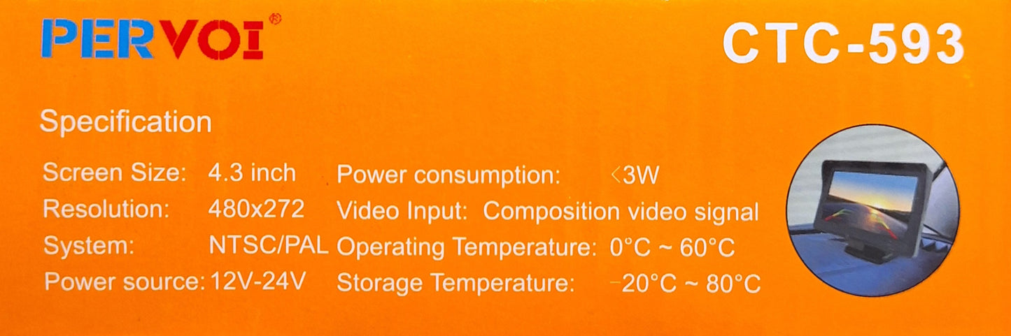 Pervoi 4.3 inch LED Car Monitor - Little Tokyo SA