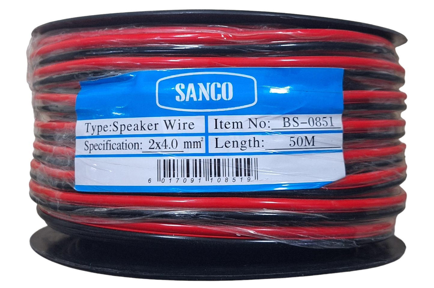 Red & Black Speaker Wire - 50m 2x4.0mm² - Little Tokyo SA