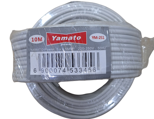 Yamato 10m 3x2.5mm² 220-250v 50Hz Wire - Little Tokyo SA