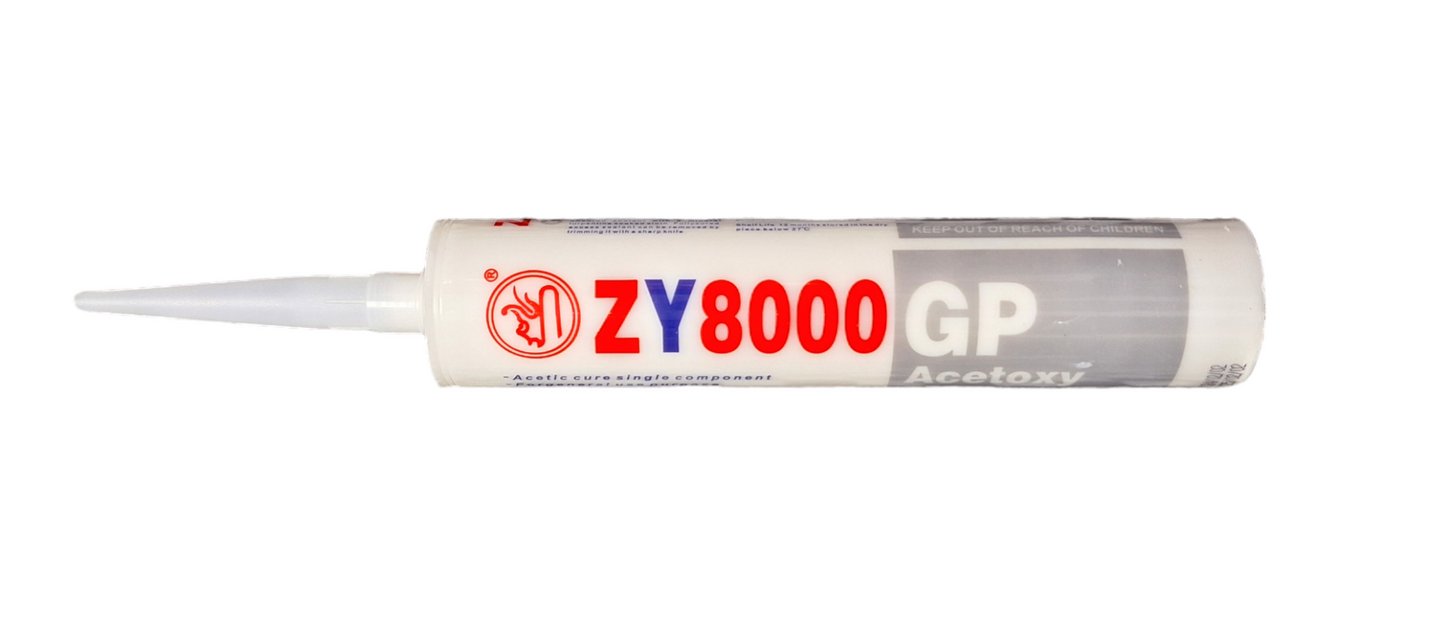 ZY8000 GP Acetoxy Silicone Sealant - White 300ml - Little Tokyo SA