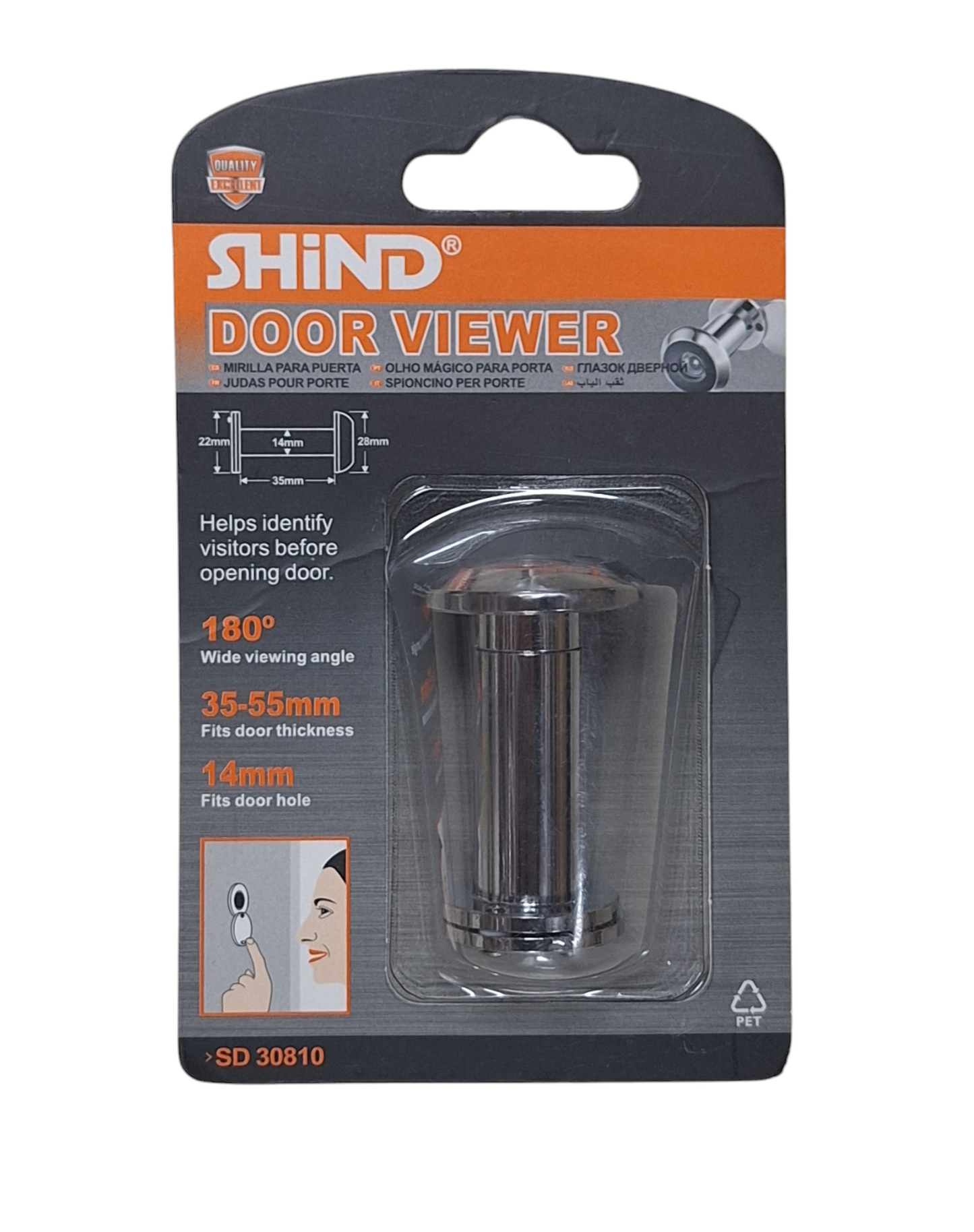 High-Quality 180° Door Viewer (14mm) for Enhanced Home Security