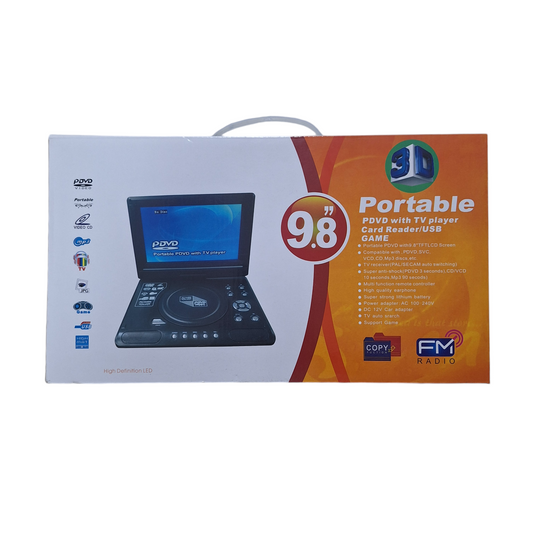 Old School 9.8" Portable DVD/TV Player and Game Consol - Little Tokyo SA