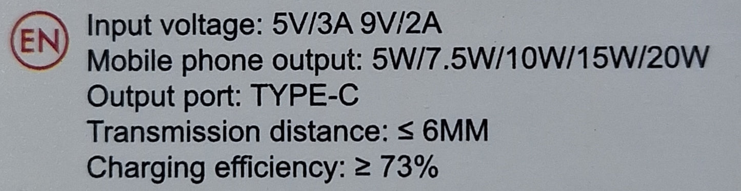 20 Watts Wireless Mobile Phone Fast Charger - Little Tokyo SA