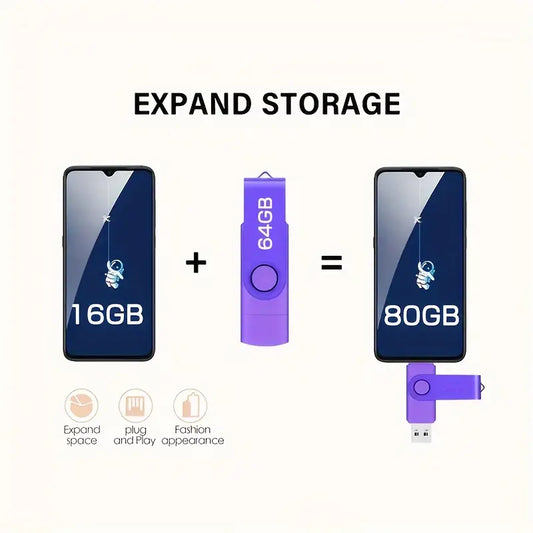 Hi-Speed USB 2.0 Type-c USB Flash Drive OTG Pen Drive 128GB - Little Tokyo SA
