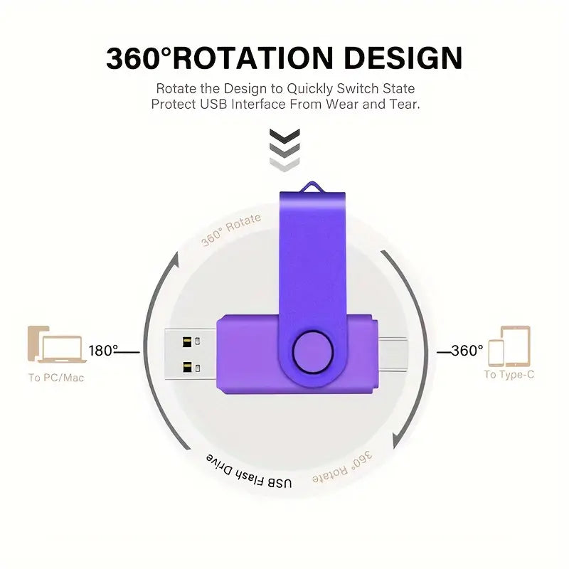 Hi-Speed USB 2.0 Type-c USB Flash Drive OTG Pen Drive 128GB - Little Tokyo SA