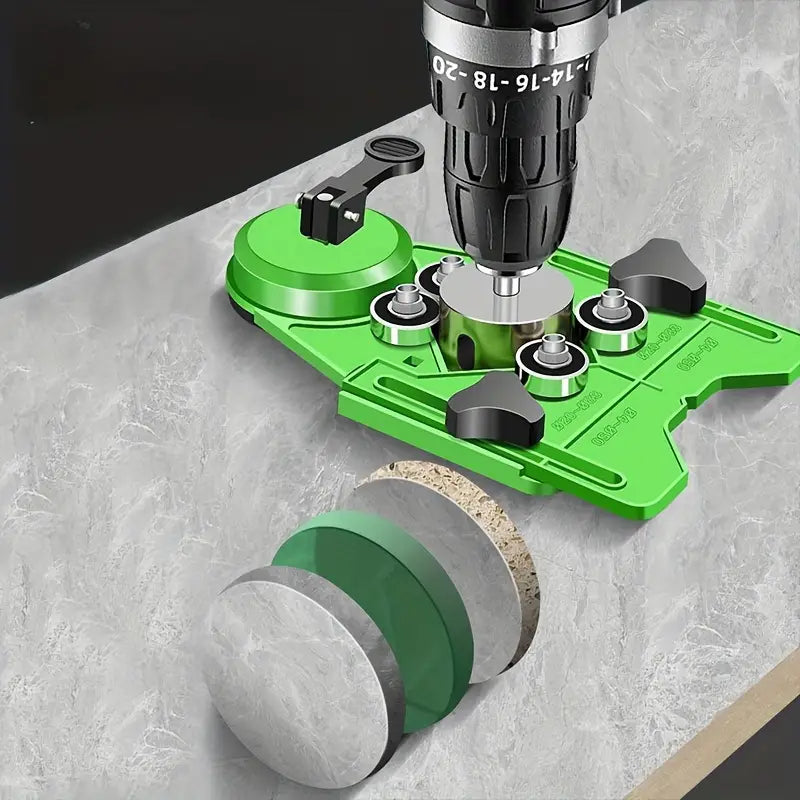Temu Precision Ceramic and Glass Hole Locator showing a compact tool used for accurate hole marking on ceramic and glass surfaces.