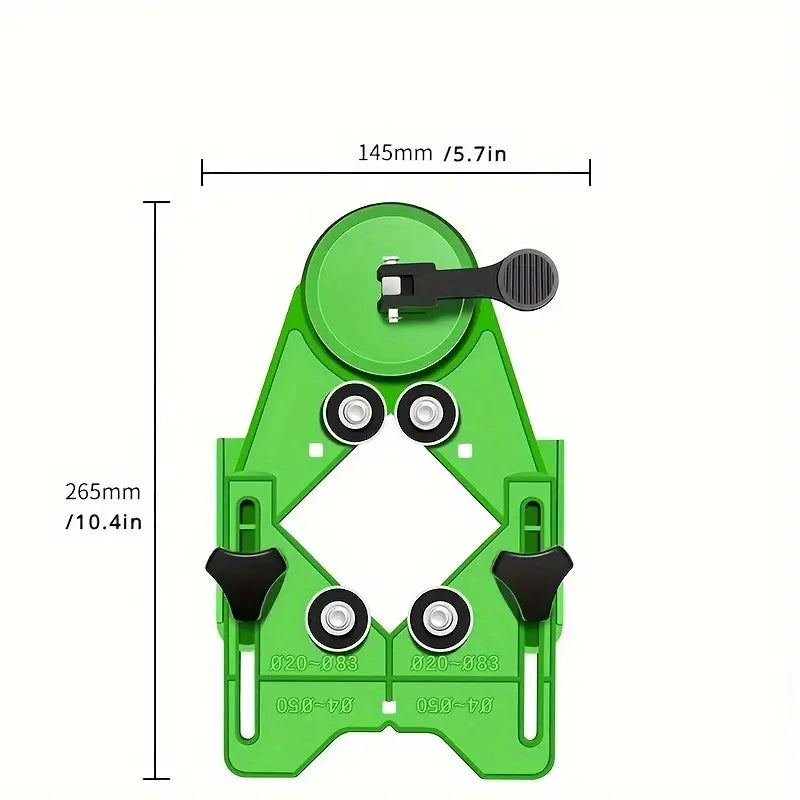 Temu Precision Ceramic & Glass Hole Locator showing its compact design and ceramic tip for accurate drilling in glass and ceramics.