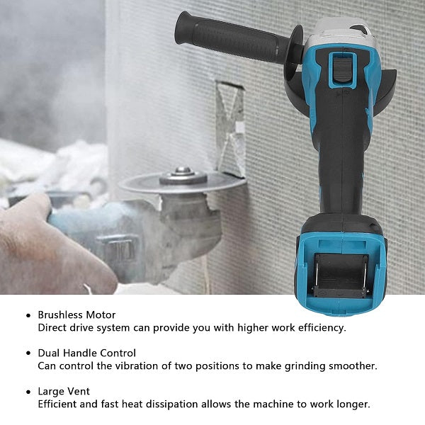 Jiageng JG20375072 Cordless Angle Grinder with 2 x 25V 15000mah Battery - Little Tokyo SA