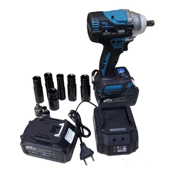Jiageng JG20375076 Electric Cordless Impact Wrench With Two Batteries 25V 15000Mah - Little Tokyo SA