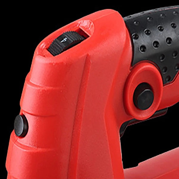 Super Electronics Jiageng JG20375081 electric saw with 220V power, showing its compact design and sharp saw blade.