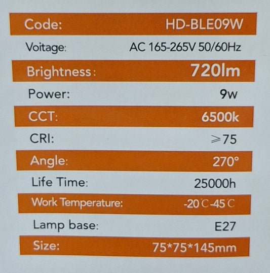 Energy-Efficient 9W LED Mosquito Killer Bulb for Pest-Free Living - Cool White E27