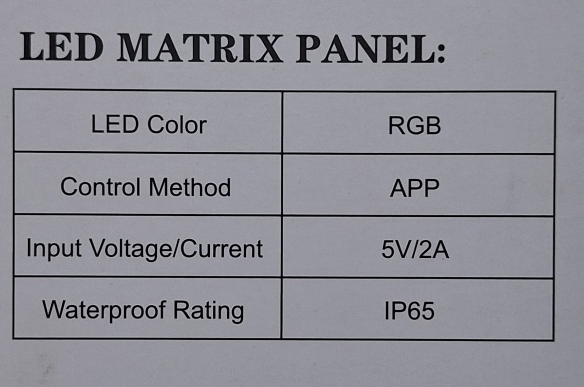 ET LED Matrix Panel displaying vibrant visuals, high-quality LED lights for stunning digital displays and dynamic lighting effects.