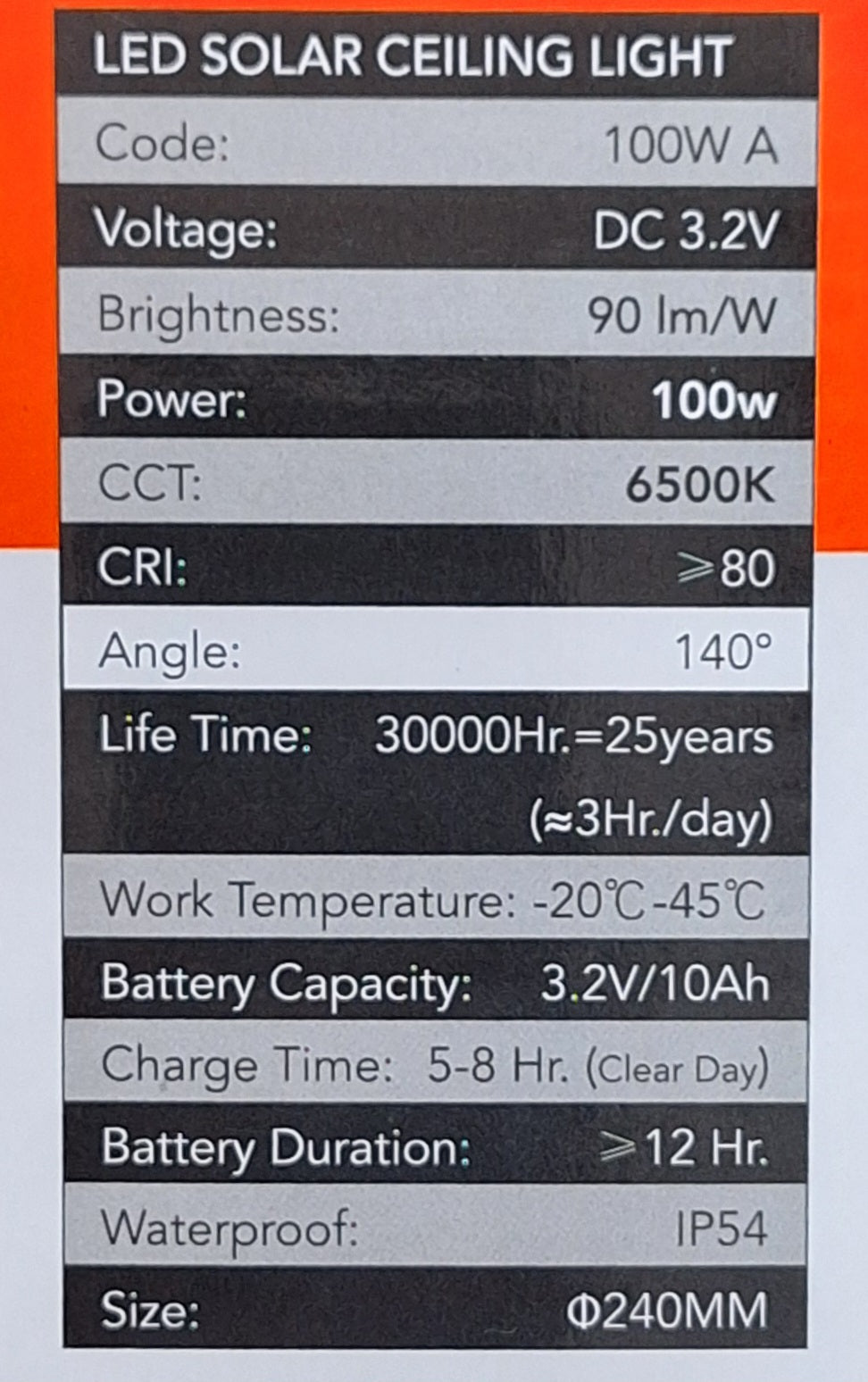 Hello Today LED Solar Ceiling Light 100 Watts With Panel - Little Tokyo SA