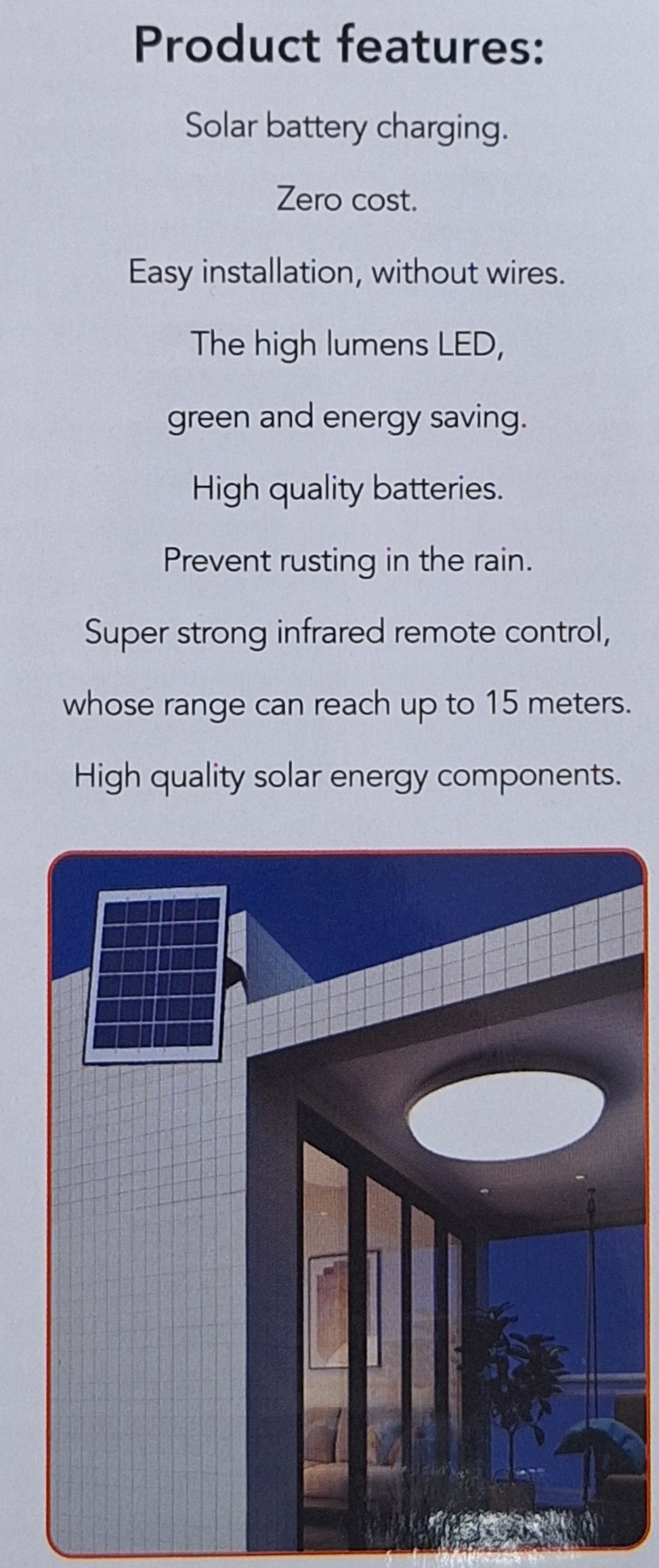 Hello Today LED Solar Ceiling Light 100 Watts With Panel - Little Tokyo SA