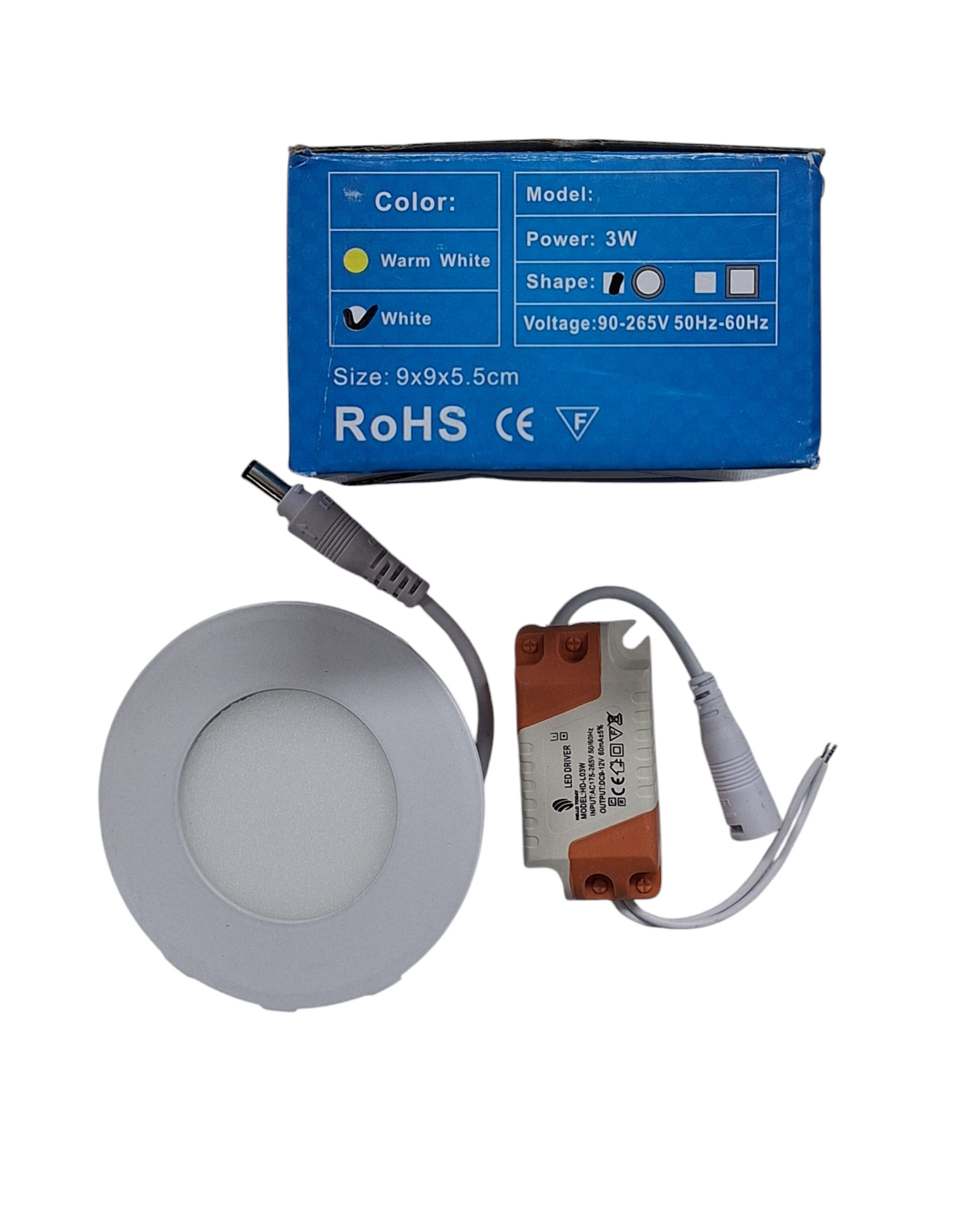 LED 3 Watts Round Down Lights - White (Colour) - Little Tokyo SA