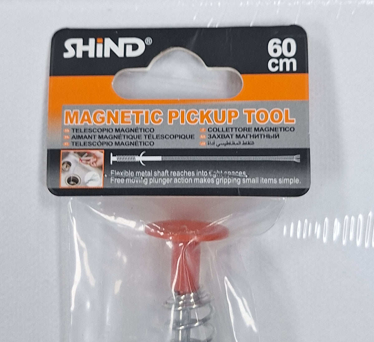 Little Tokyo SA magnetic pickup tool, 60cm, with a strong magnet and flexible shaft for retrieving metal objects.