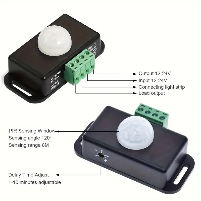 12V/24V PIR Sensor Infrared Motion Detector Light Switch for LED Strip Lights - Little Tokyo SA