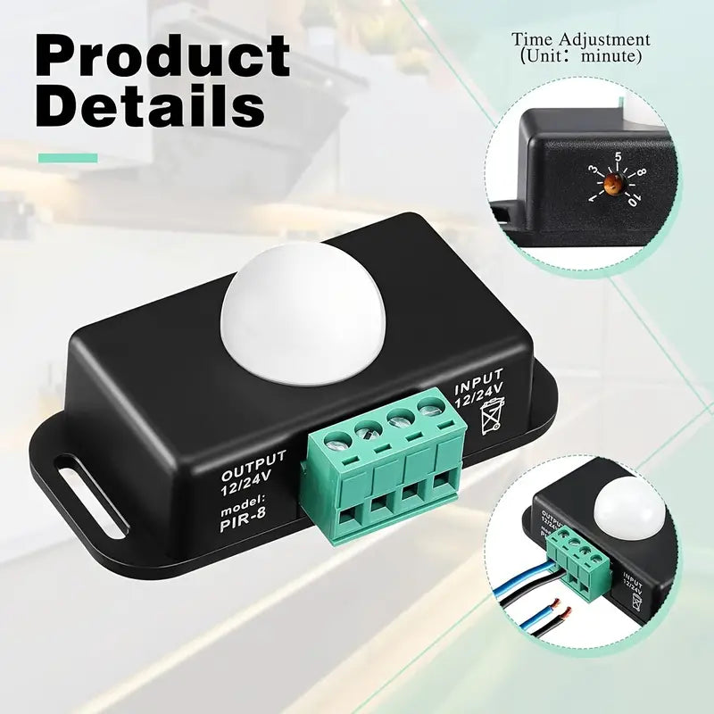 12V/24V PIR Sensor Infrared Motion Detector Light Switch for LED Strip Lights - Little Tokyo SA