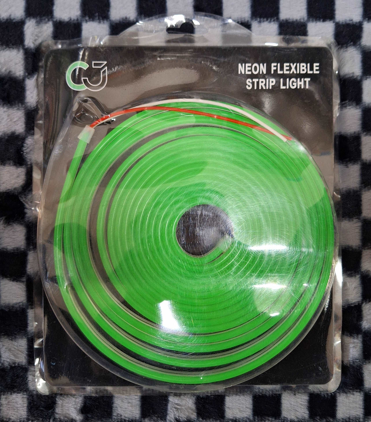ET 5m 12V DC weatherproof green neon flexible strip light, ideal for vibrant indoor and outdoor lighting displays.