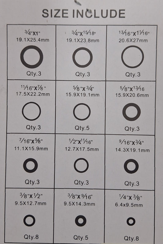 50pc Rubber O Ring Kit - Little Tokyo SA