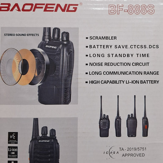 2pc Portable Two Way Radio Transceiver With All Accessories - Little Tokyo SA