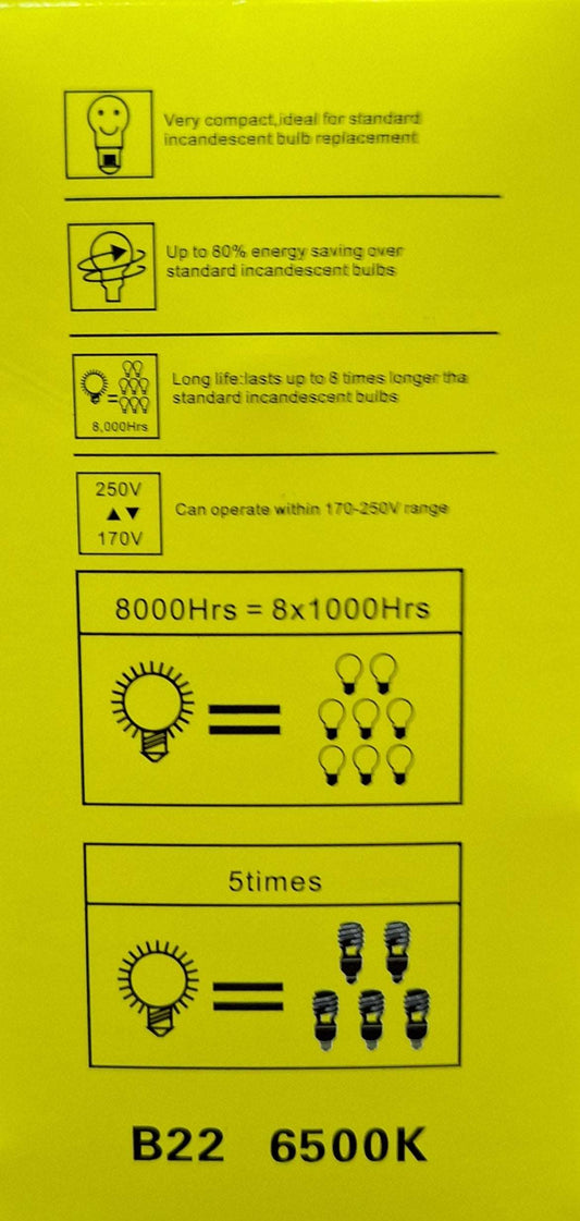 Andowl Rechargeable 15w B22 LED Bulb