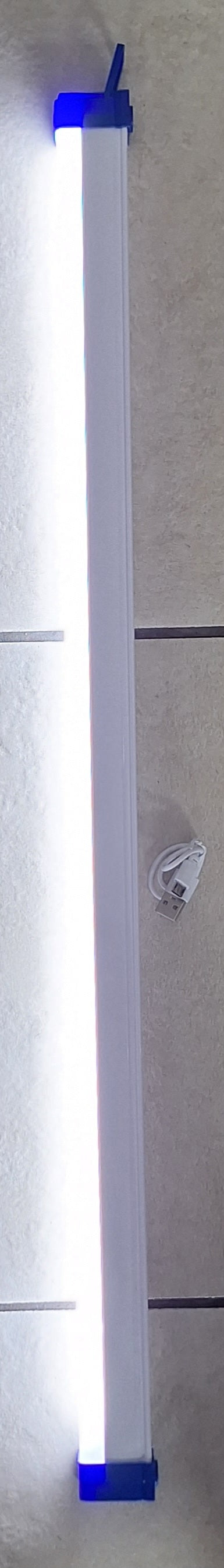ET 70cm rechargeable magnetic LED light with 100W power, featuring a sleek design and magnetic base for versatile lighting.