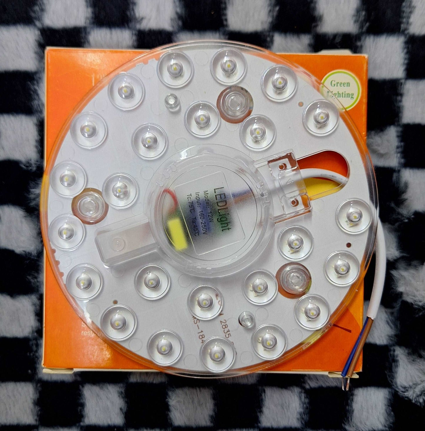 ET 12W 220V 6500K cool white replacement LED module showing a compact LED light component with electrical connectors.