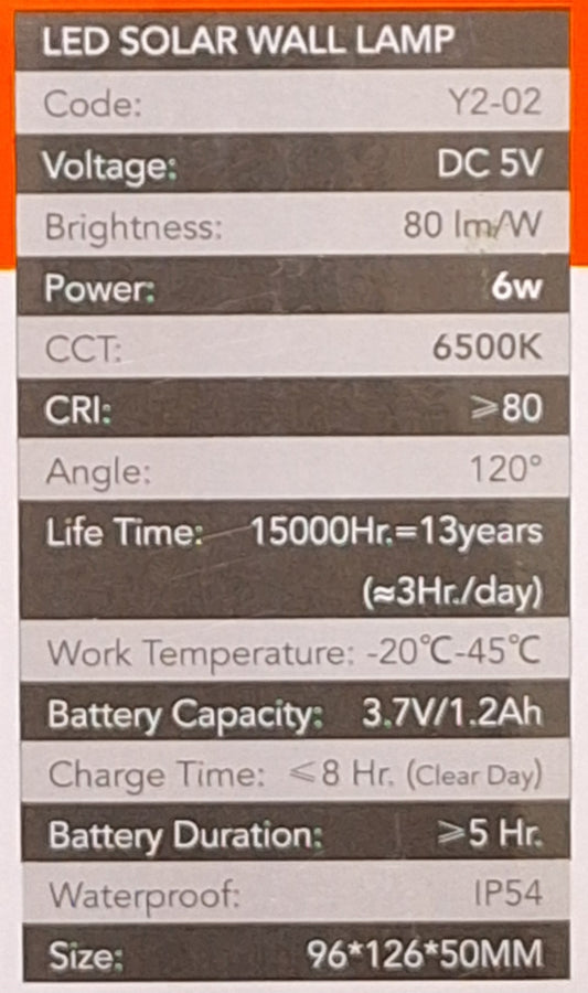 Hello Today 6 Watt Sensor Solar Lamp - Cool White - Little Tokyo SA