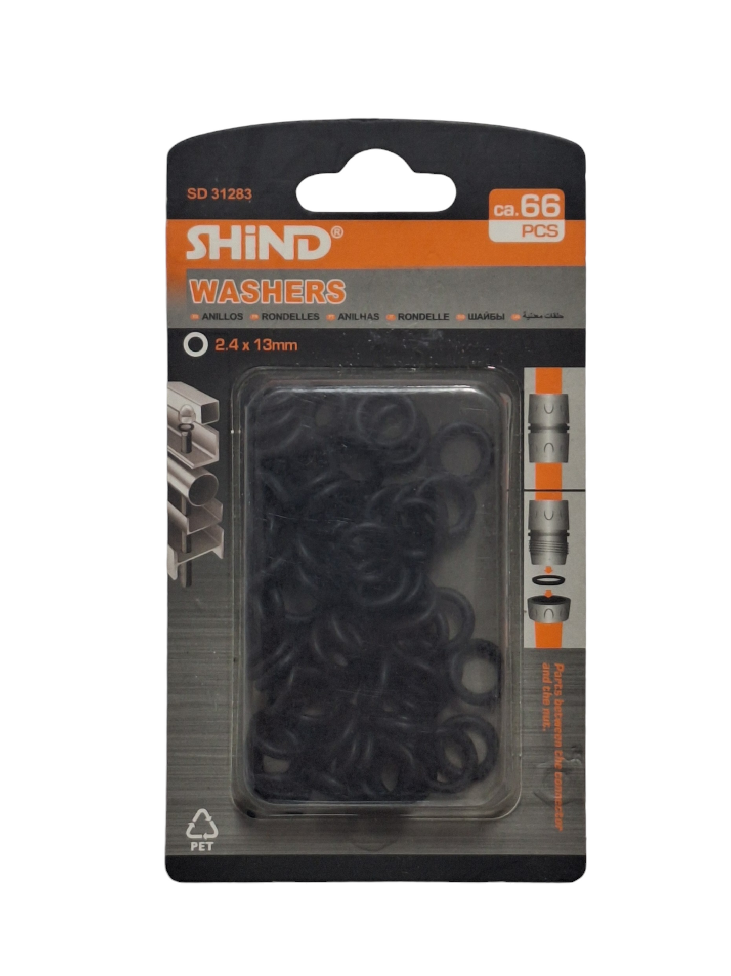 Shind 2.4x13mm Rubber Washers - 66pcs - Little Tokyo SA