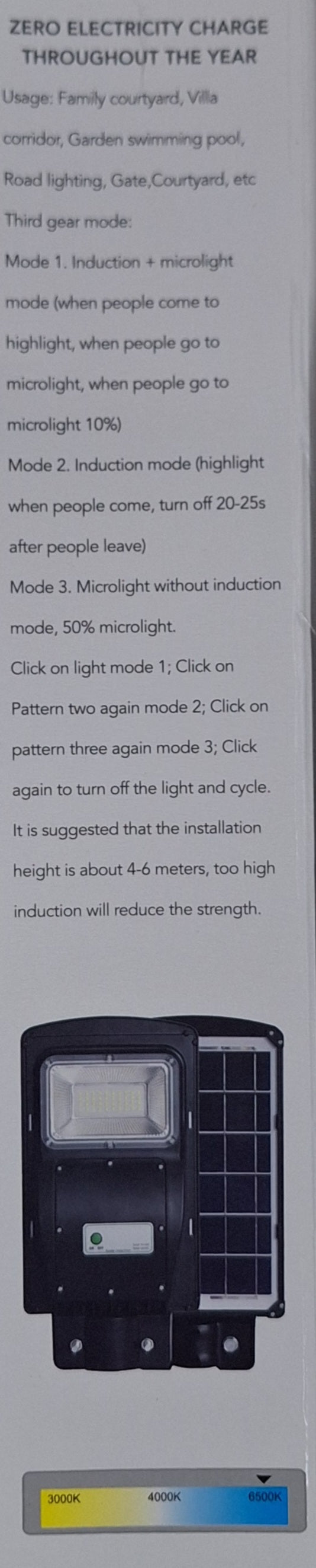 Hello Today 30 Watt Solar Sensor Street Light - Cool White - Little Tokyo SA
