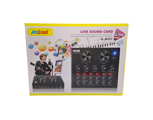 Sound Card for Smart Devices PC Live Sound With Bluetooth - Black - Little Tokyo SA