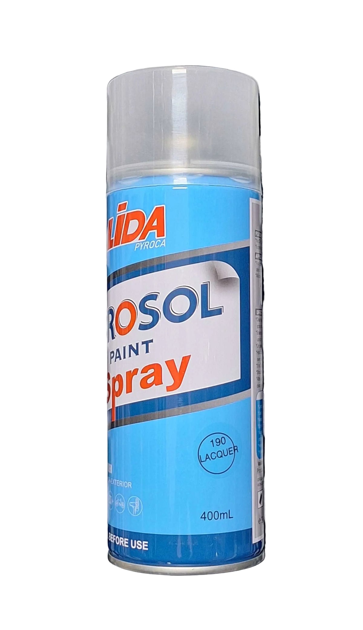 ET 190 Lacquer Spray Paint in 400ml can, featuring glossy finish and precise spray nozzle for smooth application.