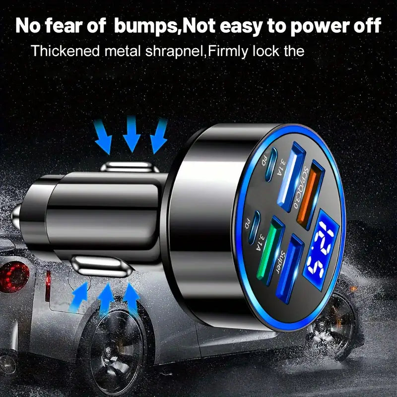 Ouyaaqii Car-mounted Mobile Phone Charger QC3.0 Fast Charging Dual PD Car Charger - Little Tokyo SA