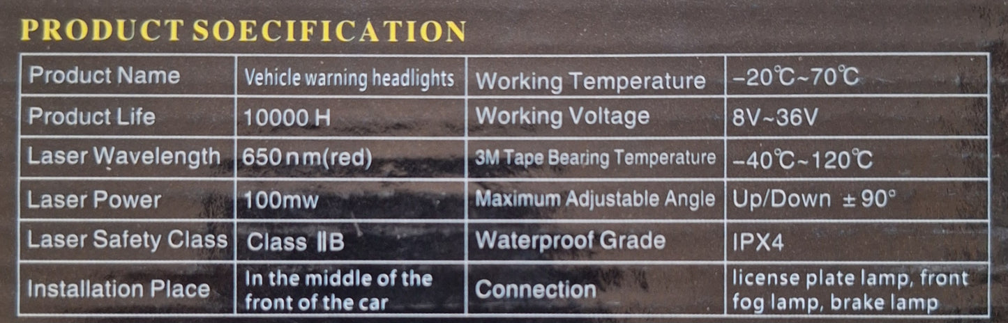 Vehicle Warning Laser Fog Light For Audi