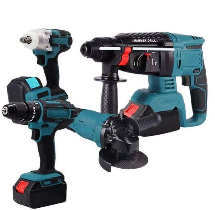 XF0818 Set Of Impact Wrench,Angle Grinder,Hammer Drill, Electric Drill With 2 48V Batteries - Little Tokyo SA