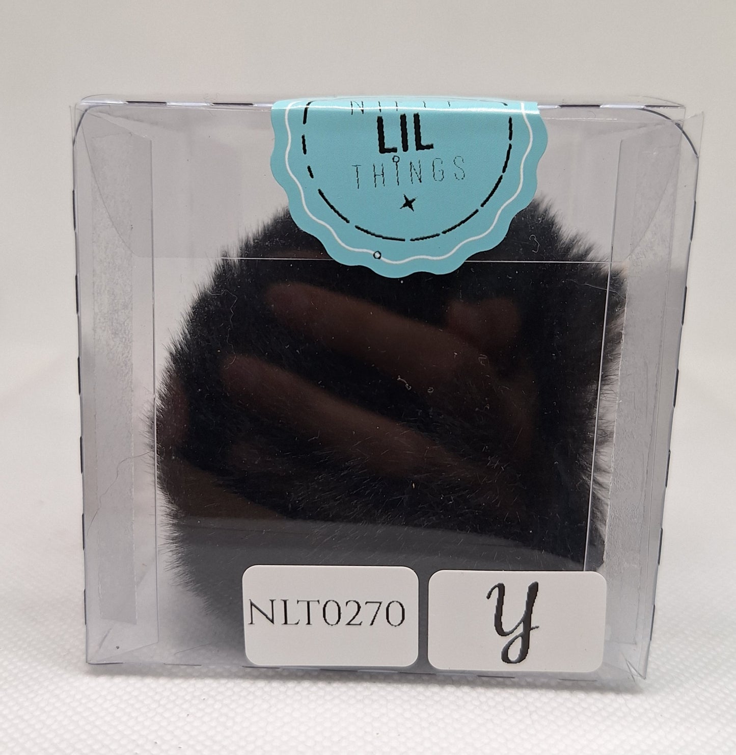 Custom Resin Letter Keychain With a Black Pom Pom - Y - Little Tokyo SA