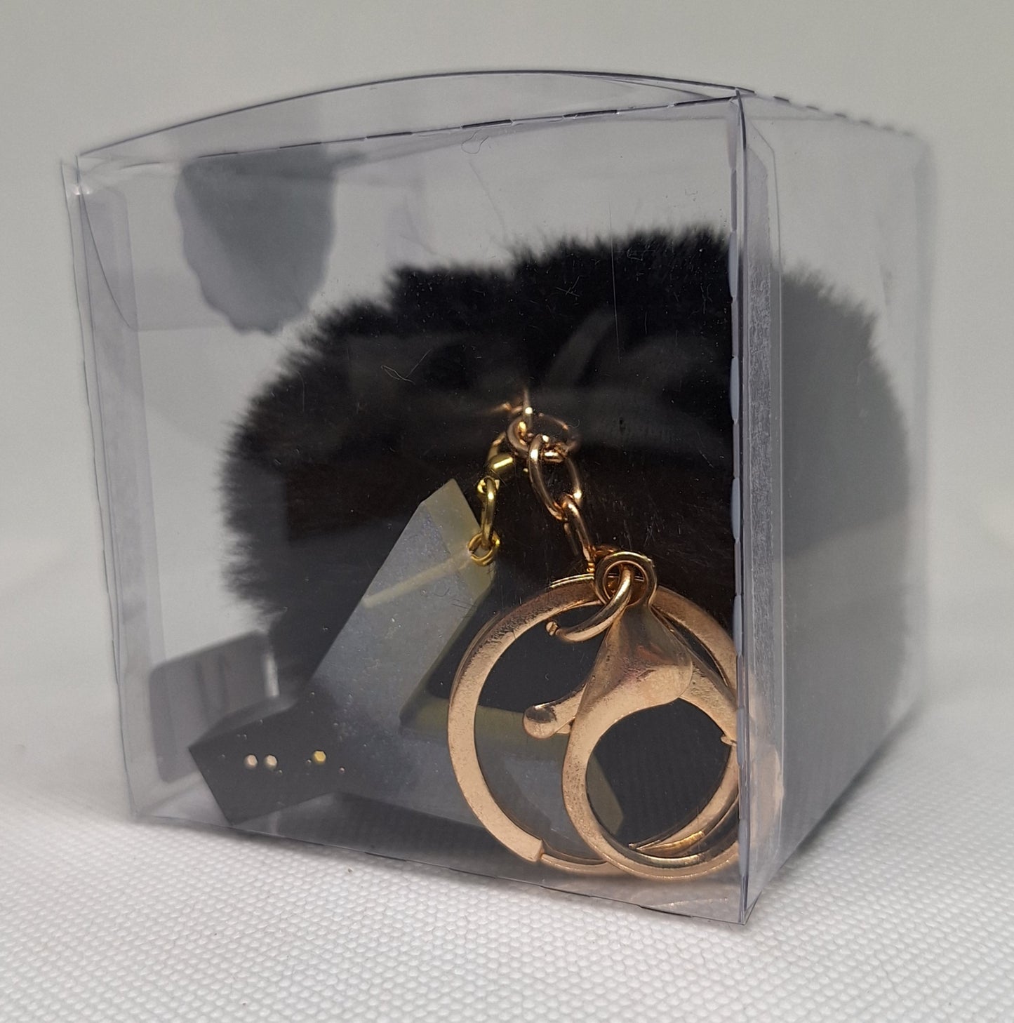 Custom Resin Letter Keychain With a Black Pom Pom - Y - Little Tokyo SA